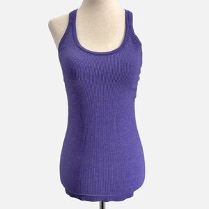 Lululemon Ebb to Street Ribbed Racerback Tank Full Length Purple Size 8